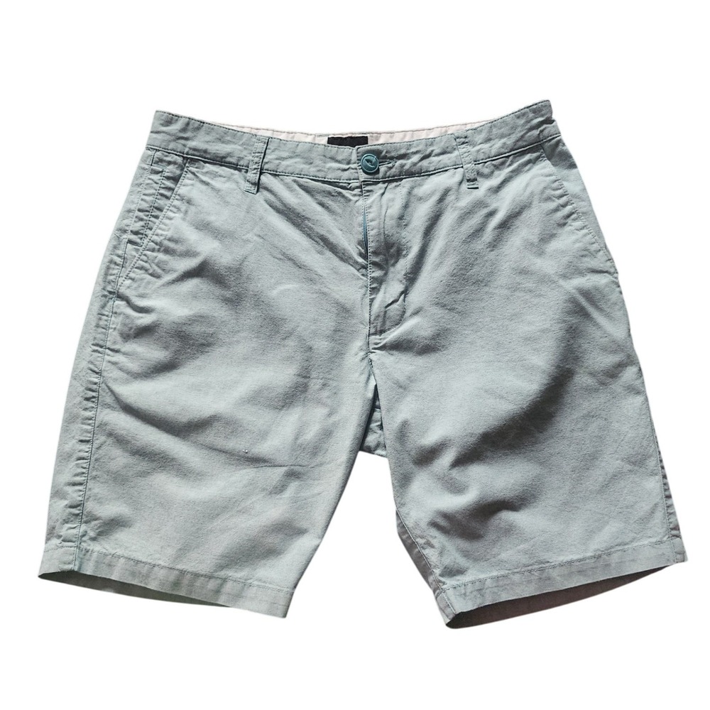 RVCA Nature X Industry Shorts Mens 30 Green Excellent Chino‎ Cotton Casual